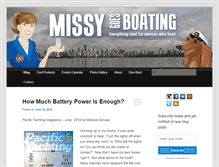 Tablet Screenshot of missygoesboating.com